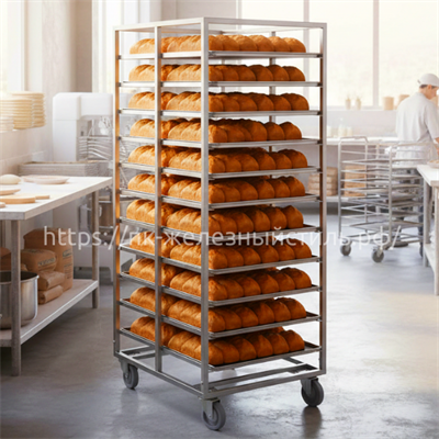 Тележка-шпилька 2-х секционная для хлебных лотков, 22 уровня 10030