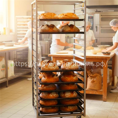 Тележка-шпилька для хлебных лотков, 8 уровней 10029