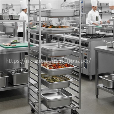 Тележка-шпилька 383х550х1750, 15 уровней, для гастроемкостей 10028